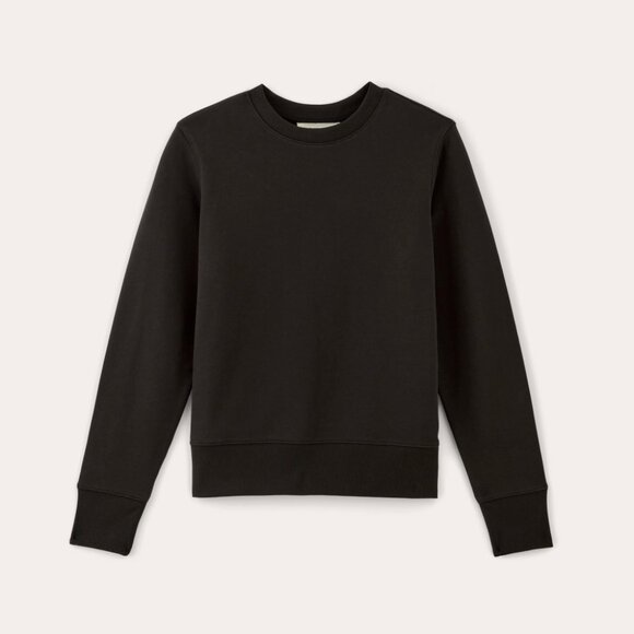 Everlane Tops - Everlane Off-Duty Terry Crew Neck in Black, Size Small, Cotton/Polyester